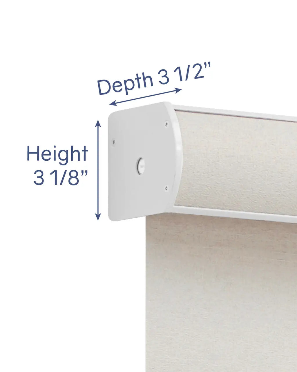 Close-up of Coastal Blackout Roller Shade cassette headrail