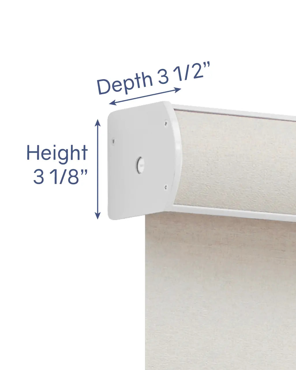 Close-up of Coastal Blackout Roller Shade cassette headrail