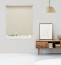 Mojave Light Filtering Roller Shade installed in a living room window